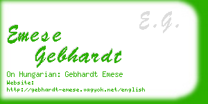emese gebhardt business card